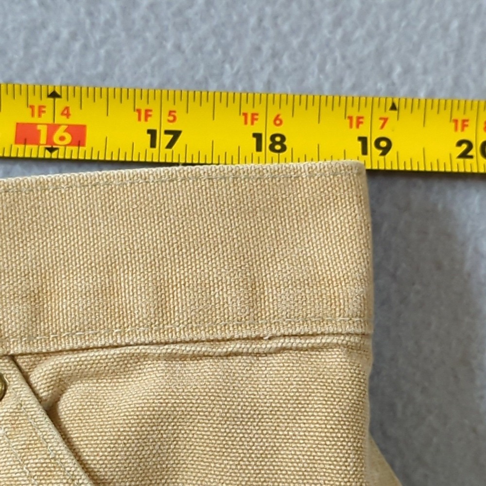 Carhartt Double Knee Logger Pants Tan Firm Canvas Workwear 38x31 Vintage Patina - Picture 10 of 12
